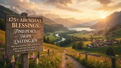 Abundant blessings with peaceful sunrise inspiring hope, faith, gratitude, and lasting joy every day