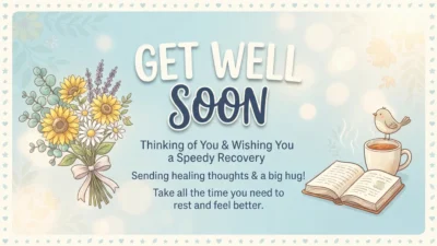 Simple get well messages wishing someone comfort, strength, hope, and a speedy recovery