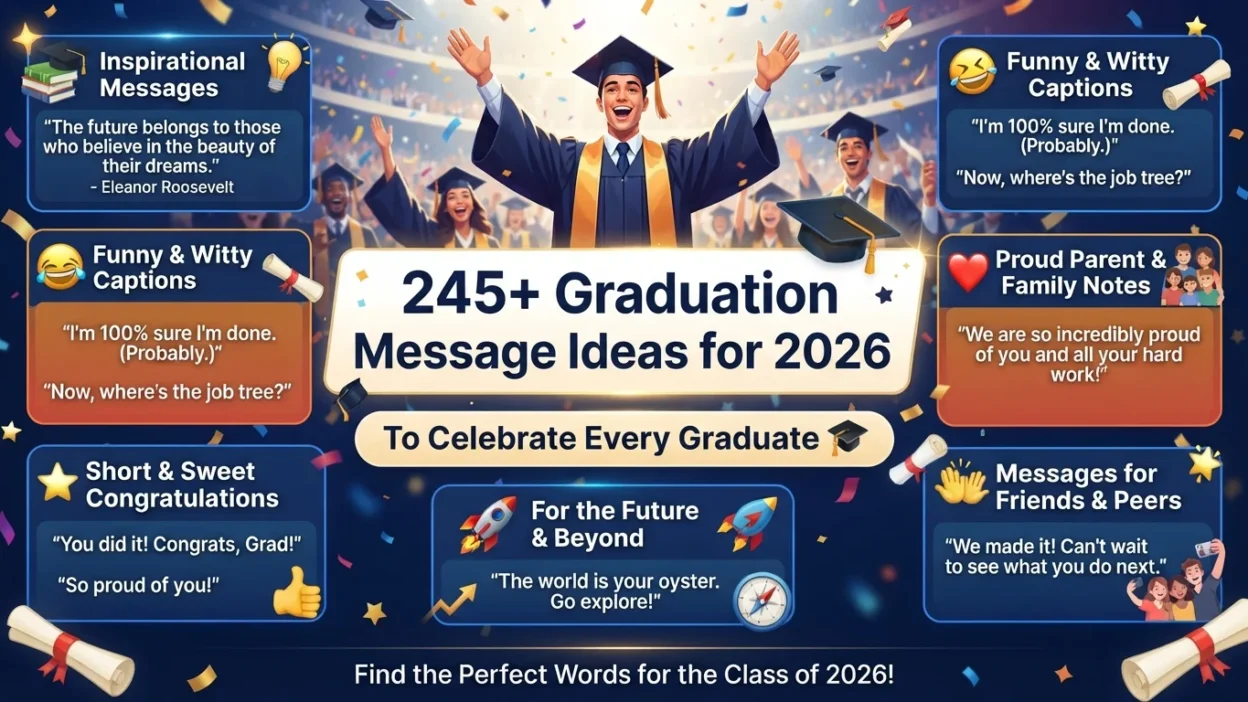 Graduation message ideas for 2026 celebrating every graduate with inspiring words, pride, success, and congratulations