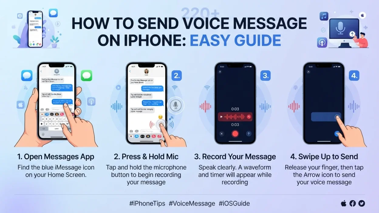 How to send a voice message on iPhone with easy steps to record and share audio in Messages