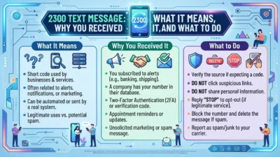 2300 text message meaning, why you received it, and what to do when an unfamiliar message appears