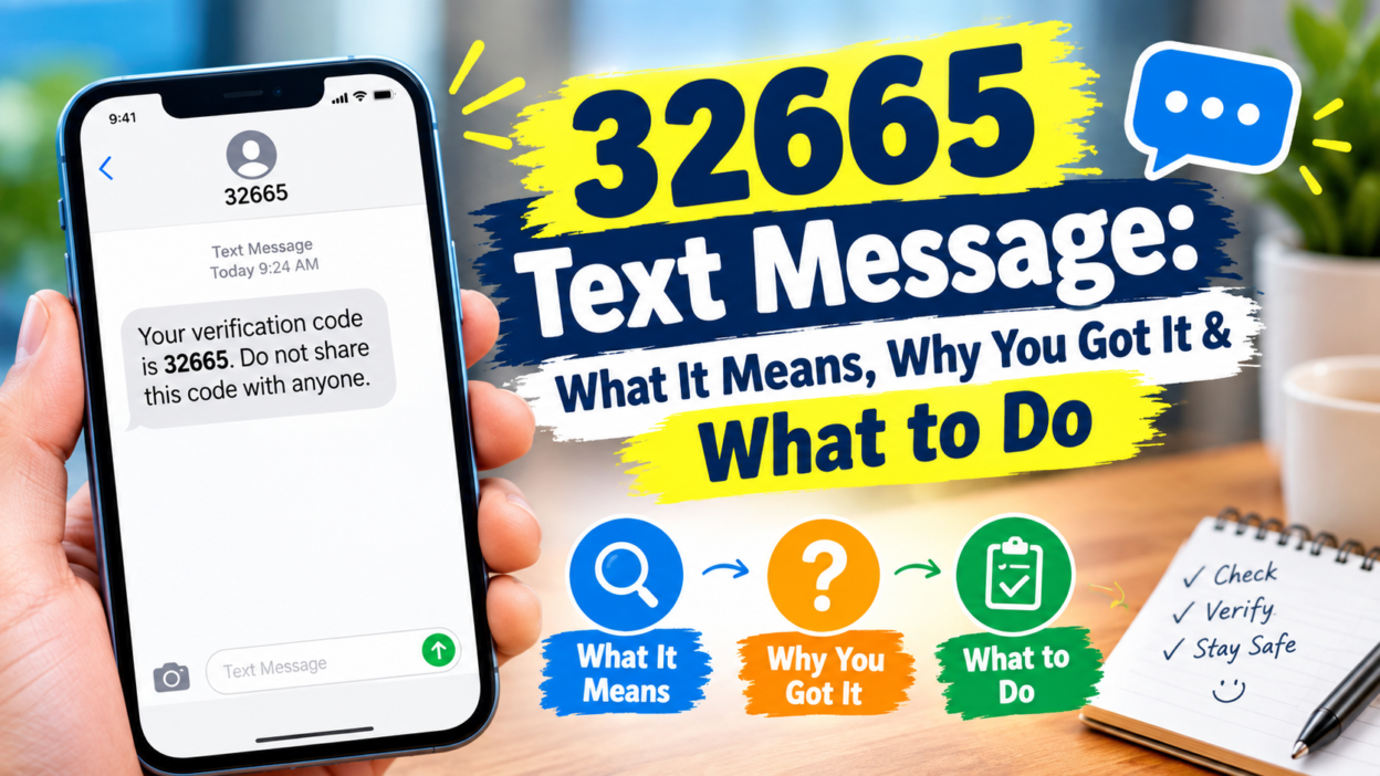 32665 text message meaning, why you received it, and what to do