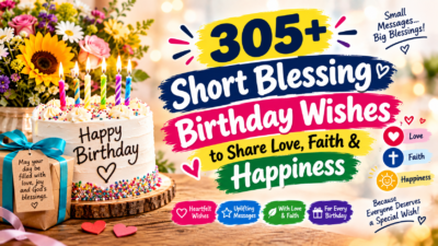 305+ short blessing birthday wishes to share love, faith, and happiness