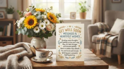 Get well soon messages and heartfelt wishes offering comfort, encouragement, strength, hope, and speedy recovery