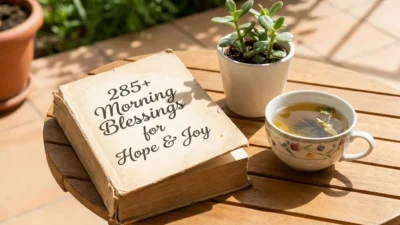 Morning blessings for hope and joy with peaceful words to inspire faith, gratitude, positivity, and a beautiful day