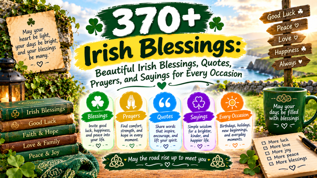 370+ Irish blessings with beautiful quotes, heartfelt prayers, and traditional Irish sayings for every occasion