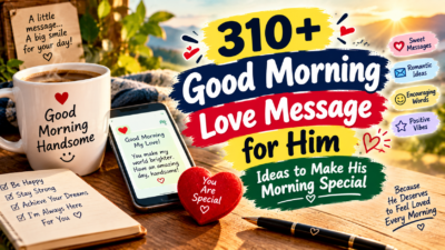 310+ good morning love messages for him to make his morning special
