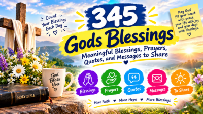 345 God's blessings with meaningful prayers, inspirational quotes, and heartfelt messages to share faith, hope, love, and peace