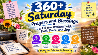 360+ Saturday prayers and blessings to fill your weekend with faith, peace, joy, hope, and gratitude